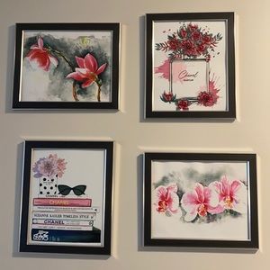 Set of 4 picture set! Frames included!